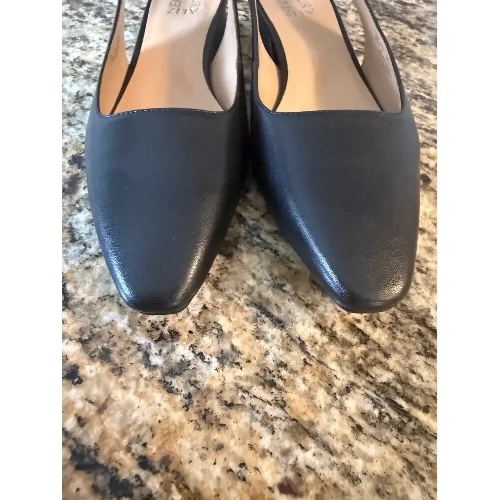 Naturalizer Womens Slingback Black Leather Pumps Size 9.5 NEW Without Box